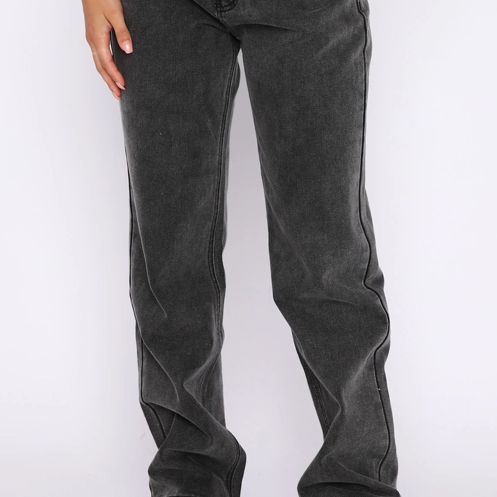 Fashion Society mid rise straight leg black jeans